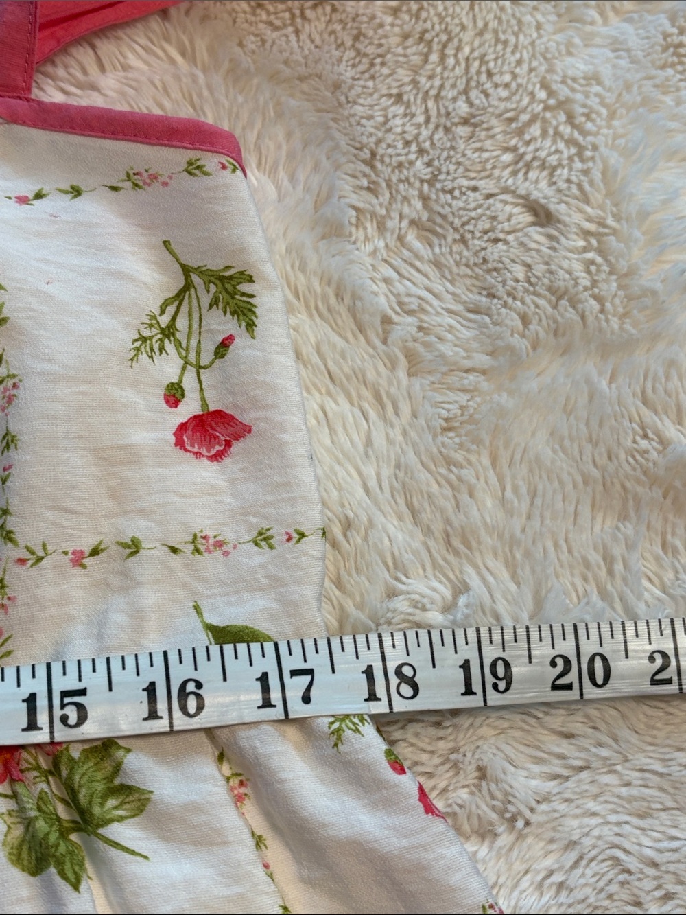 Perch by Blu Pepper White Floral Maxi Summer Dress with Pink Tie Straps 1X 14-16 - Picture 10 of 10